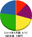 ハヤサカ電気 貸借対照表 2010年9月期