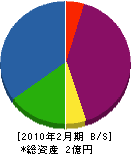 大澤土木 貸借対照表 2010年2月期