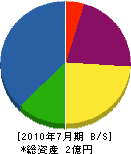 東総緑地 貸借対照表 2010年7月期