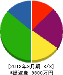 栄光土木 貸借対照表 2012年9月期