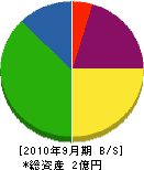 中京工事 貸借対照表 2010年9月期