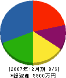 滝川アルミ 貸借対照表 2007年12月期