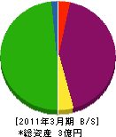 橋本工務店 貸借対照表 2011年3月期