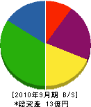 加藤商事 貸借対照表 2010年9月期