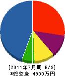 藤和グリーン 貸借対照表 2011年7月期