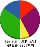 渡辺弘翠園 貸借対照表 2010年11月期