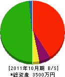 木村実業 貸借対照表 2011年10月期