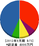 岩崎組 貸借対照表 2012年8月期