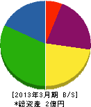 東京冷暖房サービス 貸借対照表 2013年3月期