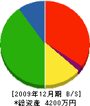 松木産業 貸借対照表 2009年12月期
