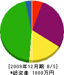 北川塗装店 貸借対照表 2009年12月期