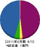 木村環境開発 貸借対照表 2011年8月期