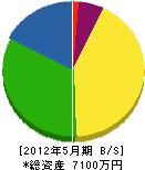 西日本畳 貸借対照表 2012年5月期
