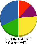 鎌田建設 貸借対照表 2012年3月期