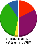 石田重工業 貸借対照表 2010年3月期