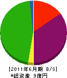 沖縄道路メンテナンス 貸借対照表 2011年6月期
