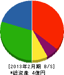 桜井造園土木 貸借対照表 2013年2月期