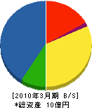 江村建設 貸借対照表 2010年3月期