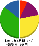 日東エレベータ 貸借対照表 2010年4月期