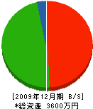 大西造園 貸借対照表 2009年12月期