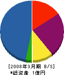 暁星 貸借対照表 2008年3月期