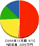 高橋集花園 貸借対照表 2008年12月期