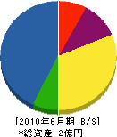 キタハラ 貸借対照表 2010年6月期