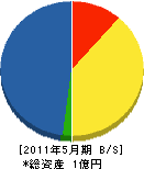 愛媛防災 貸借対照表 2011年5月期