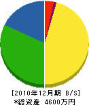 石畠工業 貸借対照表 2010年12月期