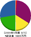 樫村工務店 貸借対照表 2009年9月期