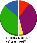 山本建装 貸借対照表 2010年7月期 山本建装 貸借対照表 2010年7月期