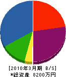 石切工務店 貸借対照表 2010年3月期