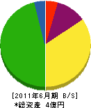 松山建設 貸借対照表 2011年6月期
