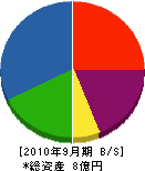 飯田建設 貸借対照表 2010年9月期