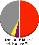 盛岡軌道工業 損益計算書 2010年3月期