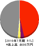 東洋メンテナンス 損益計算書 2010年7月期