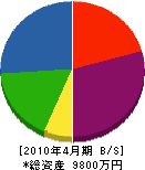 片田組 貸借対照表 2010年4月期