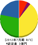 内田工務店 貸借対照表 2012年7月期