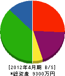藤沢鉄工 貸借対照表 2012年4月期