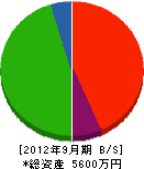 増田工業 貸借対照表 2012年9月期