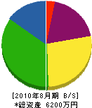 早川建装所 貸借対照表 2010年8月期