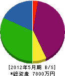 松田リフォーム 貸借対照表 2012年5月期