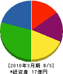 安田産業 貸借対照表 2010年3月期