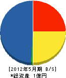 武智水道工業 貸借対照表 2012年5月期