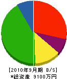 宮沢水道 貸借対照表 2010年9月期