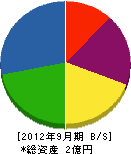 須田建設工業 貸借対照表 2012年9月期