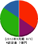 本庄工業 貸借対照表 2012年9月期