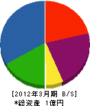須賀ポンプ商会 貸借対照表 2012年3月期