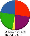 今井組 貸借対照表 2012年9月期