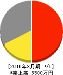 東根東北電化 損益計算書 2010年8月期